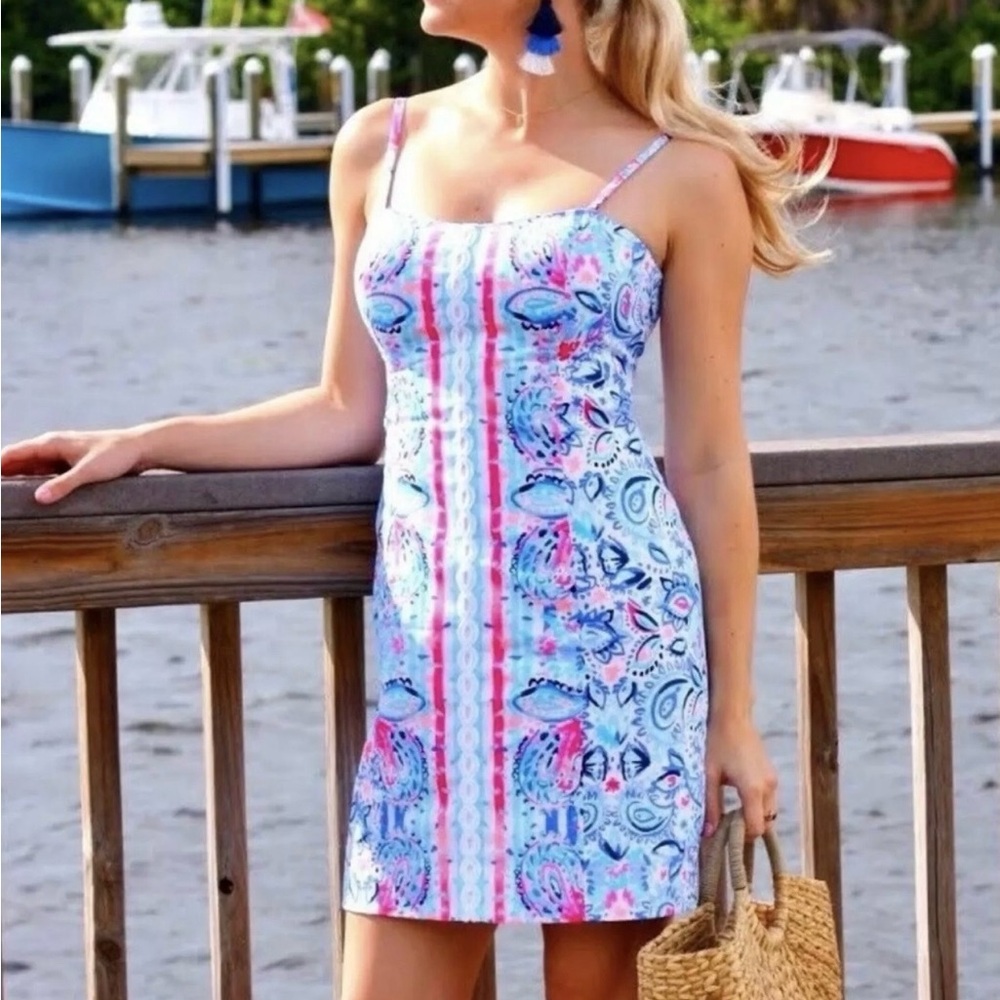 Lilly Pulitzer Blue & Pink Print Sundress